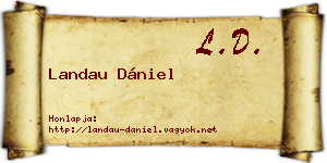 Landau Dániel névjegykártya
